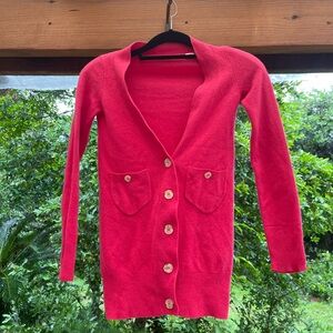 Pink Cashmere Cardigan Sweater XS